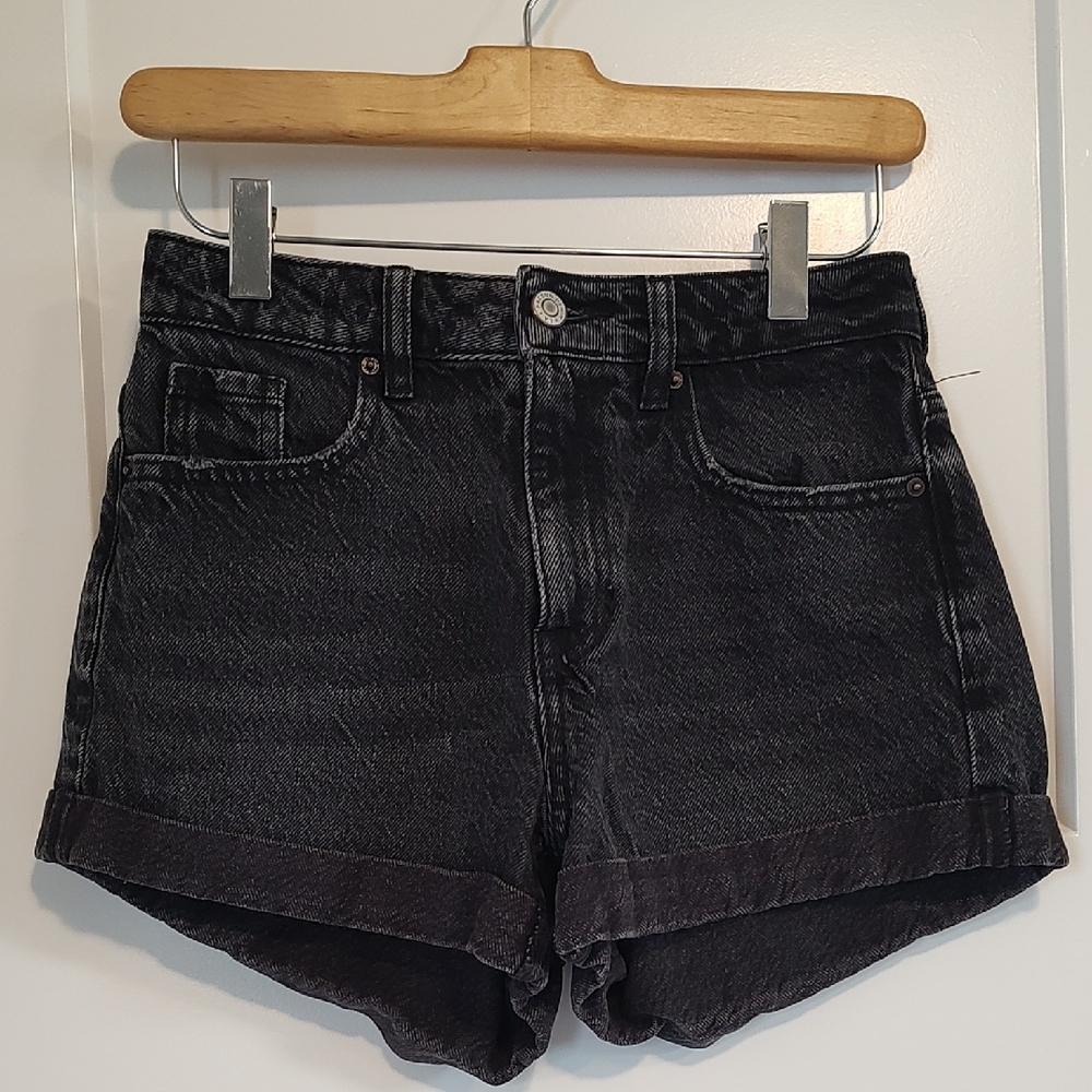 PacSun Black Jean Shorts High-Waisted Mom Shorts